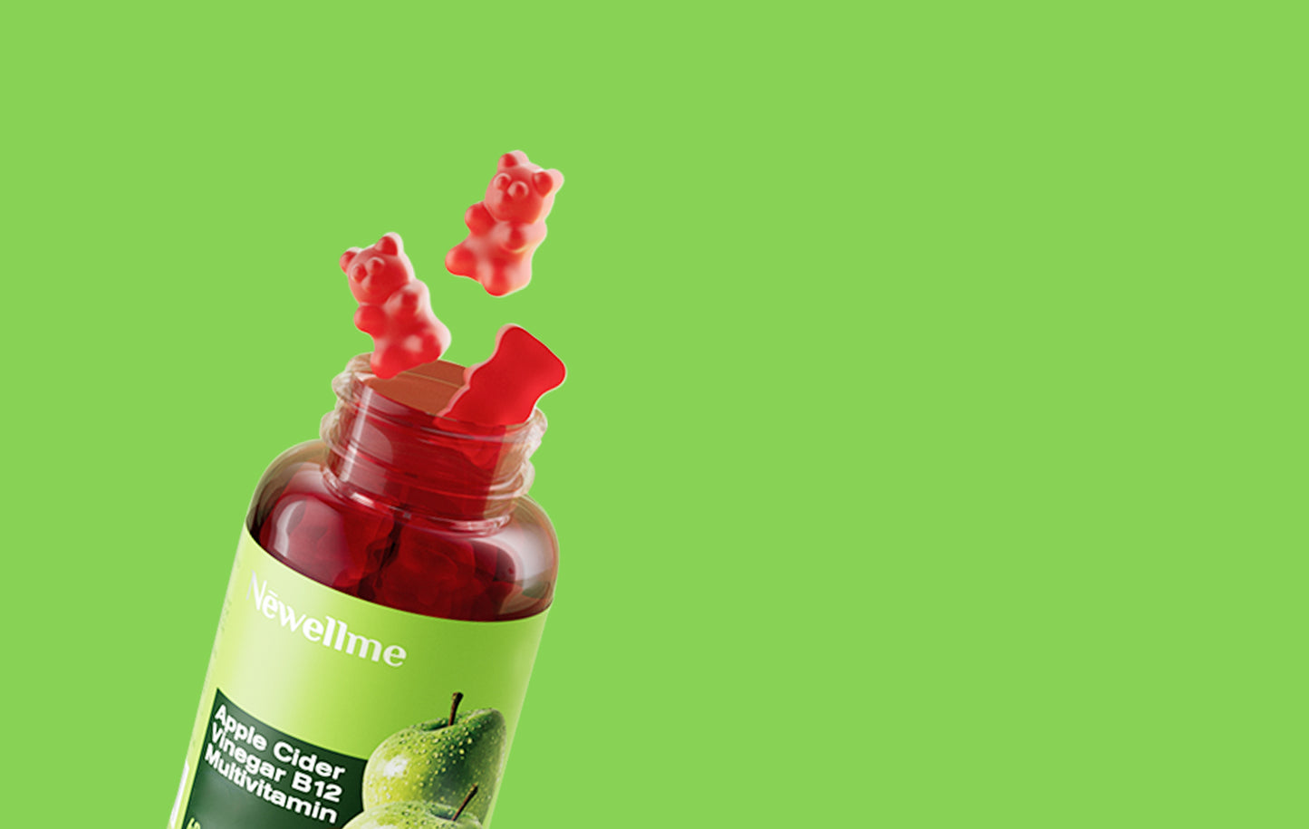 Apple cider Vinegar Gummies 15 days Clean, gluten-free, non-GMO, ACV Natural supplement for optimal diet health