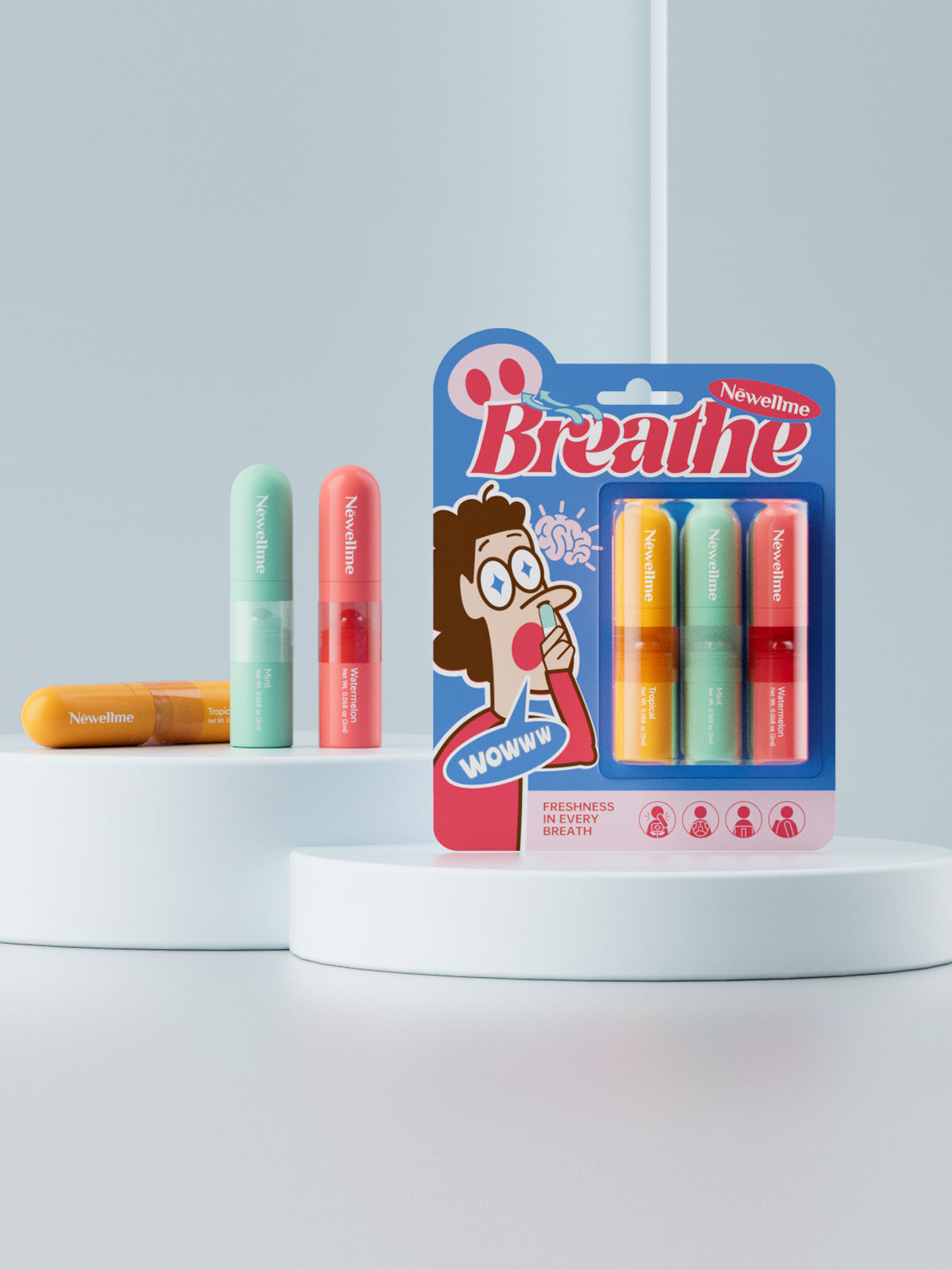 Newellme Nasal Stick - High - Impact Essential Oil Vapors, Energize Your Body, Beat Tiredness & Refresh Your Mind Wellness