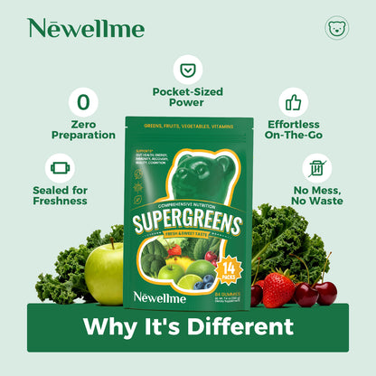 Newellme Super Green Multivitamin Gummies