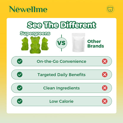 Newellme Super Green Multivitamin Gummies