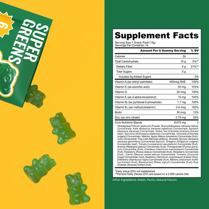 Newellme Super Green Multivitamin Gummies