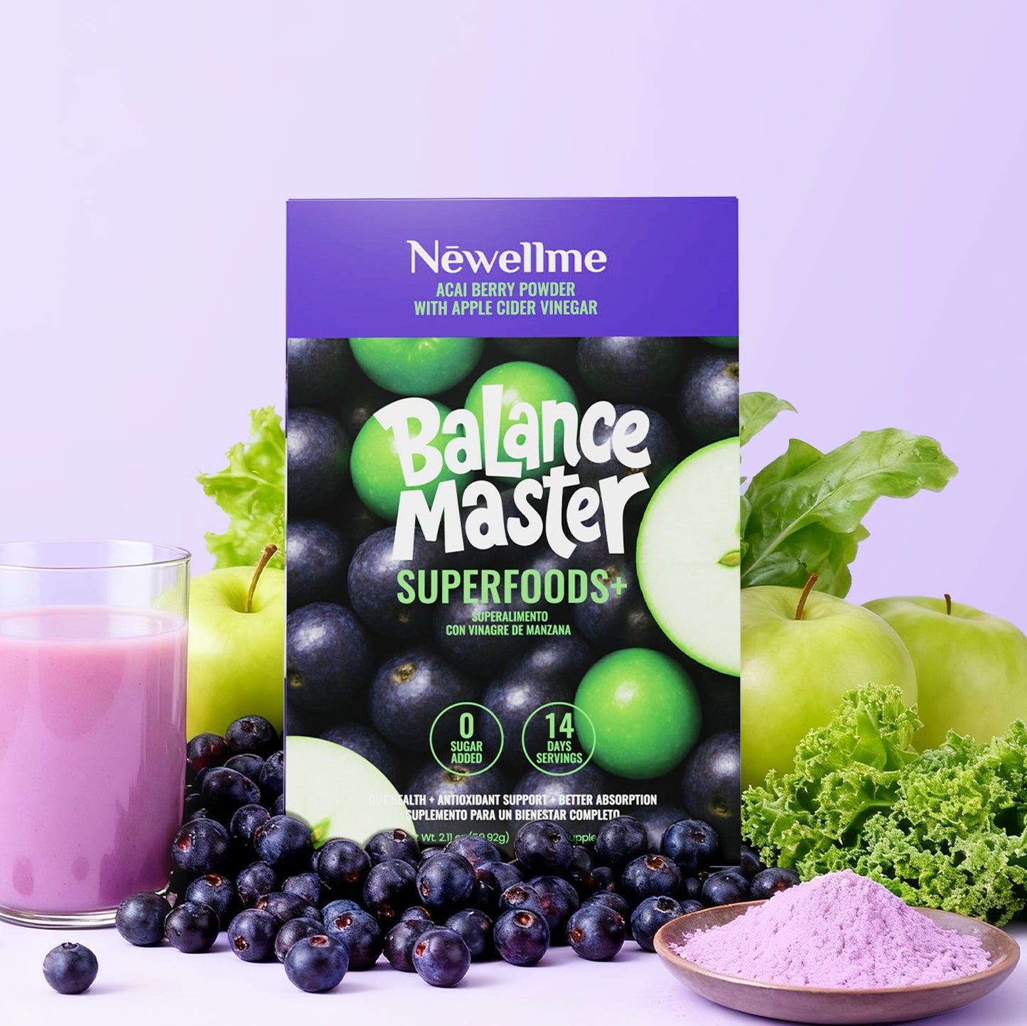 Newellme Apple Cider Vinegar Superfood Powder